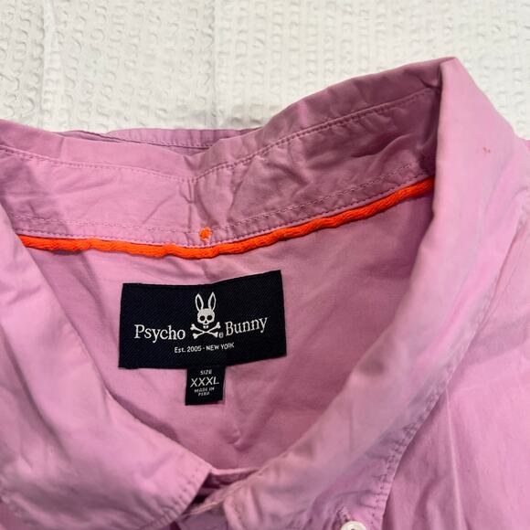 Psycho bunny pink button up XXXL men dress - Picture 7 of 8